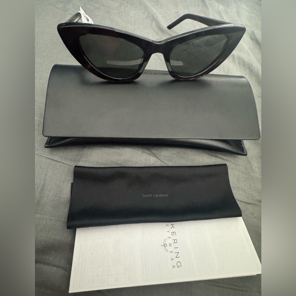 Saint Laurent Black Cat-Eye Sunglasses